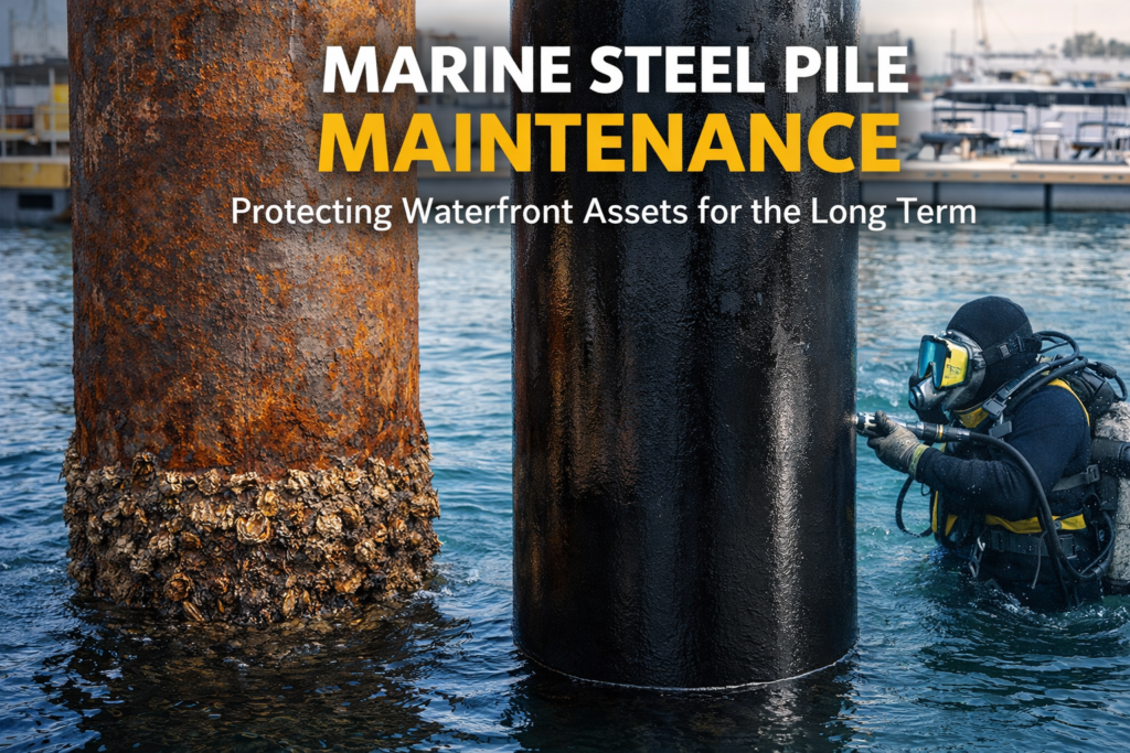 Steel Pile Maintenance in Marine Environments: Protecting Waterfront Assets for the Long Term